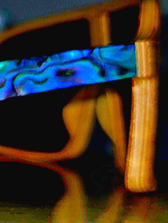 Unisex Bamboo Wood Frame Full Face Sport Style Sunglasses Abalone Coastal Sides main image 4